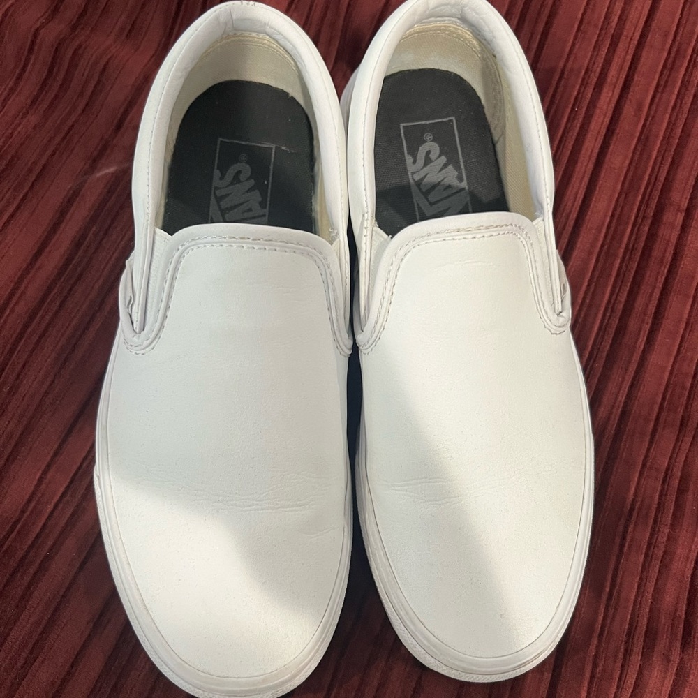 Vans White Leather